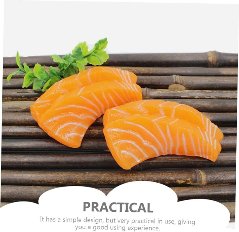 Realistic Fake Salmon Slice Model For Kitchen Decor Photography Props Home Display - Image 3